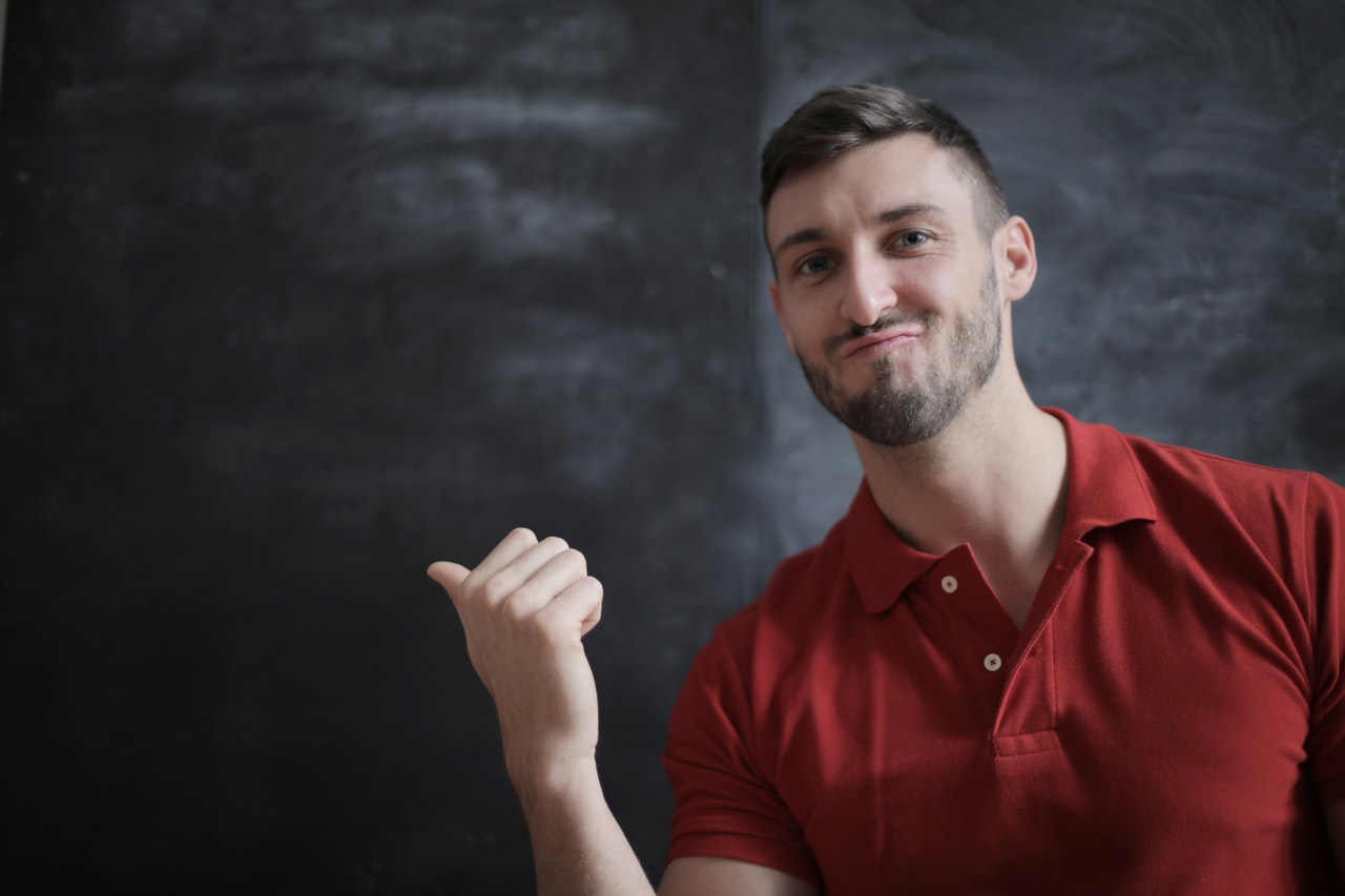 guy pointing at chalkboard increase student learning